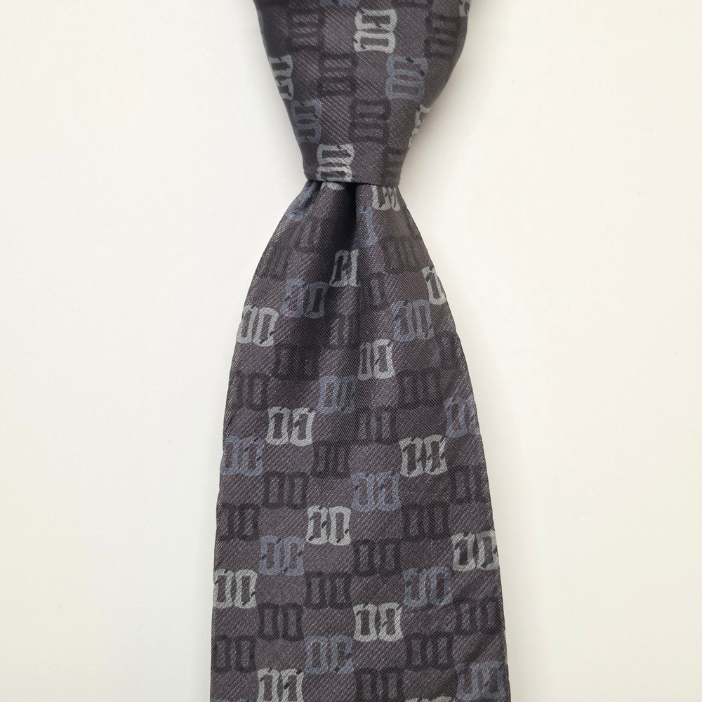 Joseph Abboud Mens Tie Gray Geometric Made in Italy 100% Silk